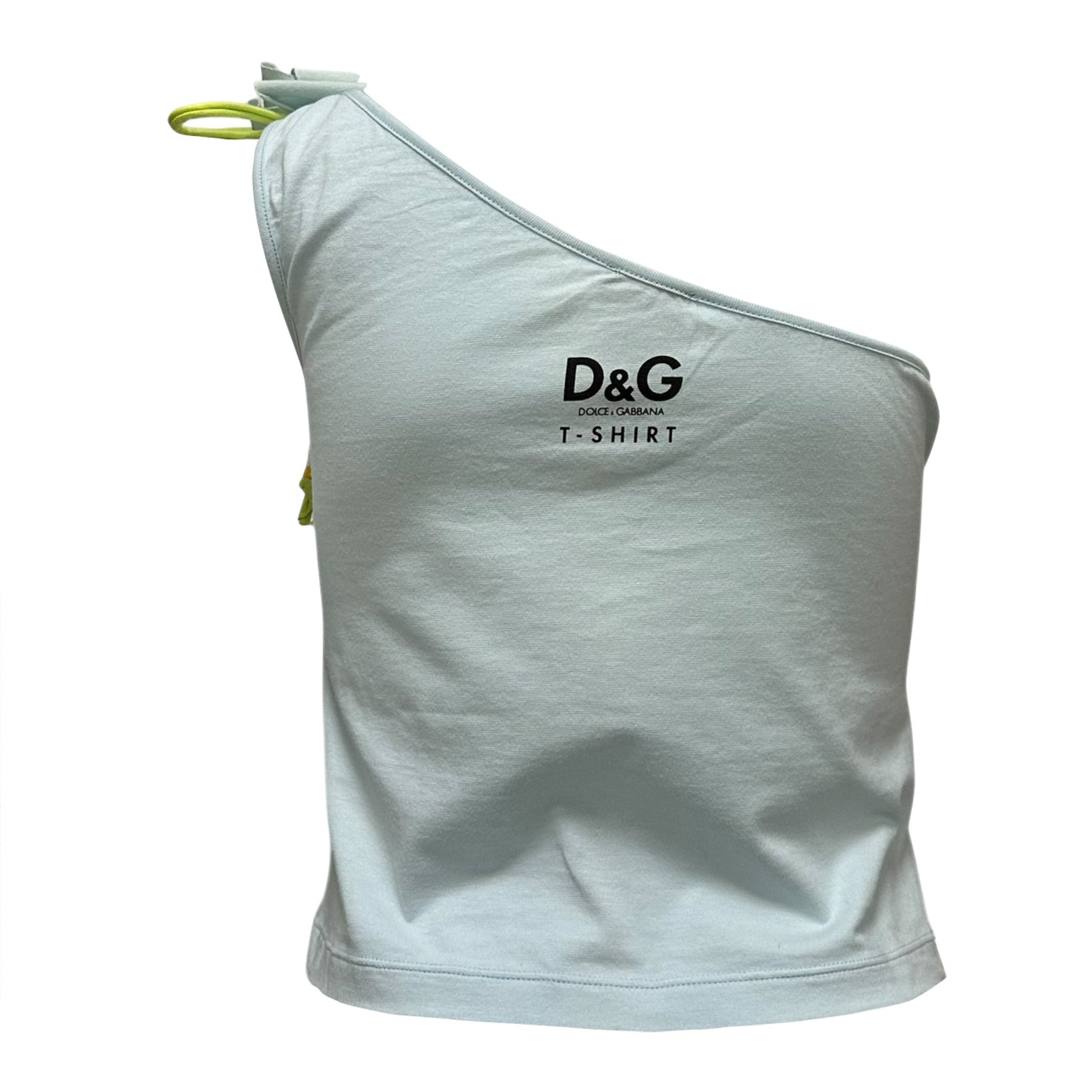 D&G - D&G "CHICAGO" Print Rhinestone One Shoulder Top - 2