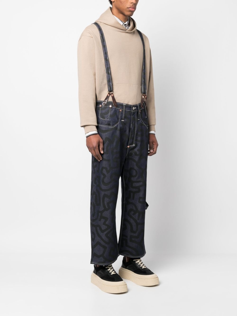straight-leg abstract-print trousers - 3