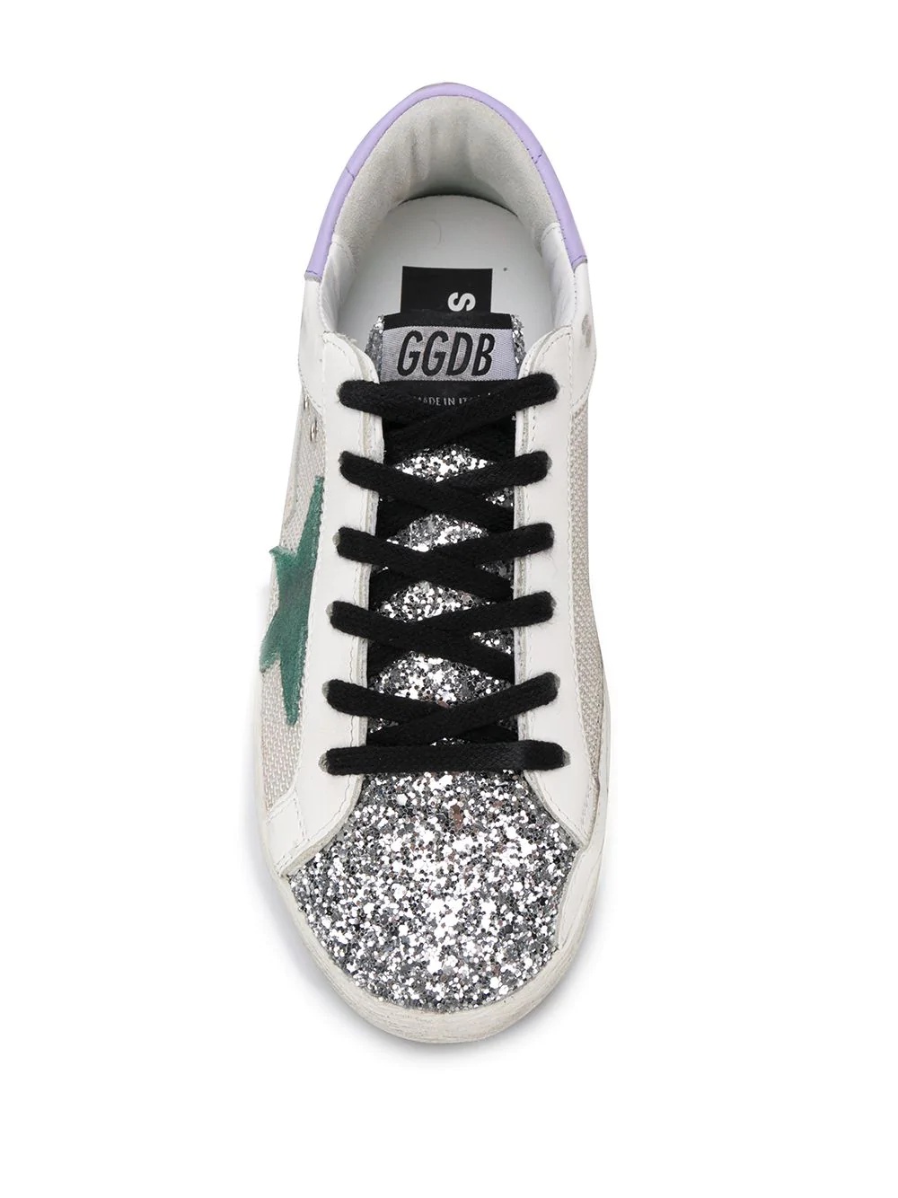 Superstar low-top glitter trainers - 4