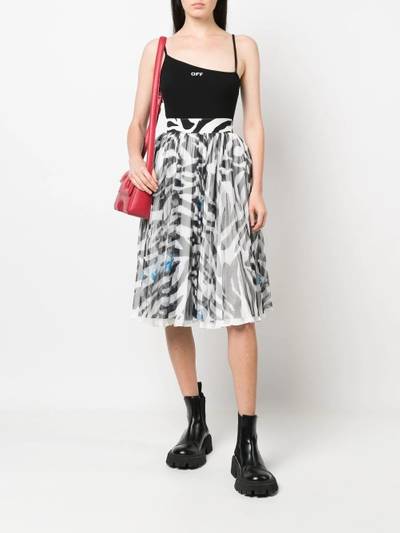 Off-White zebra-print midi skirt outlook