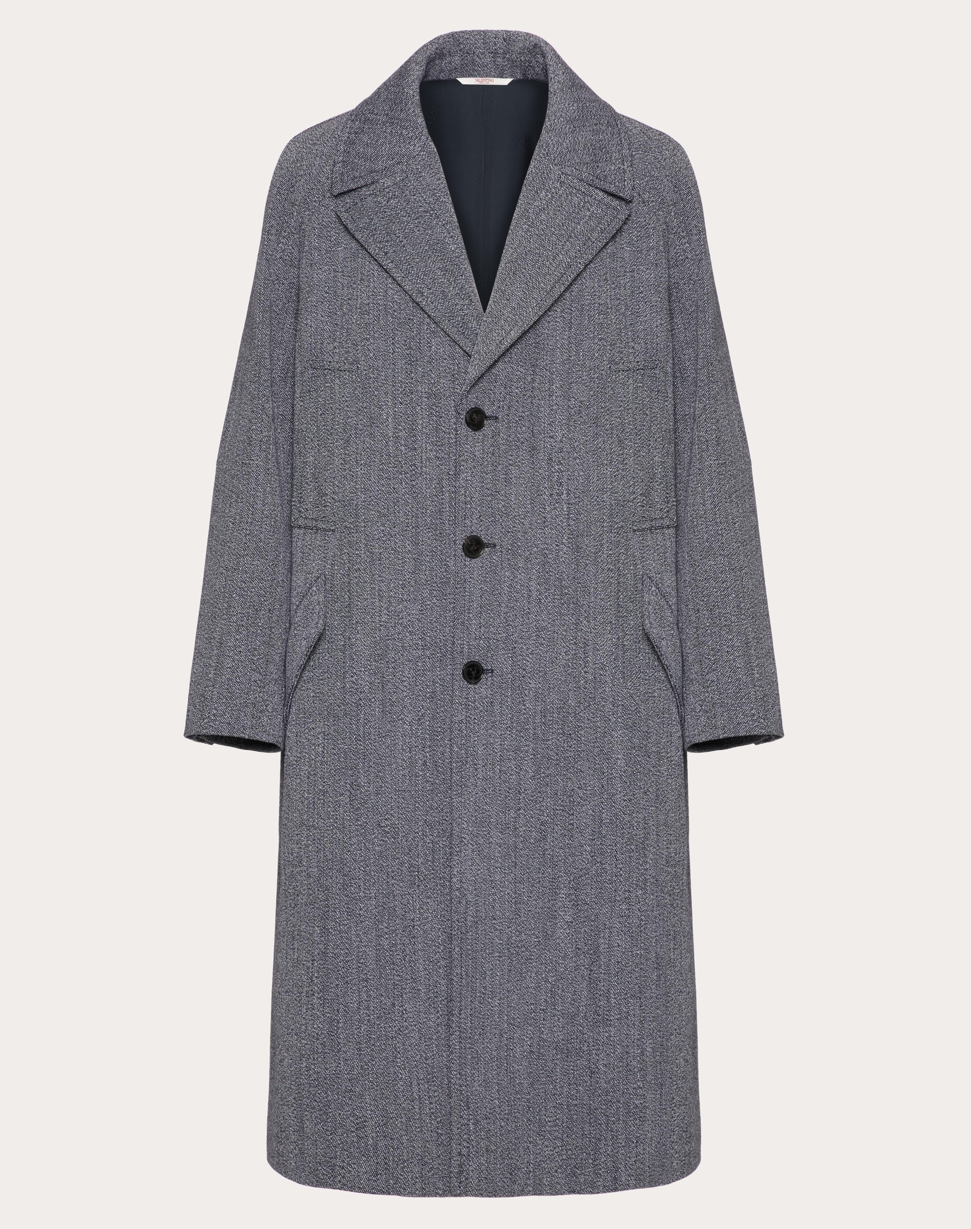 SINGLE-BREASTED WOOL COAT - 1