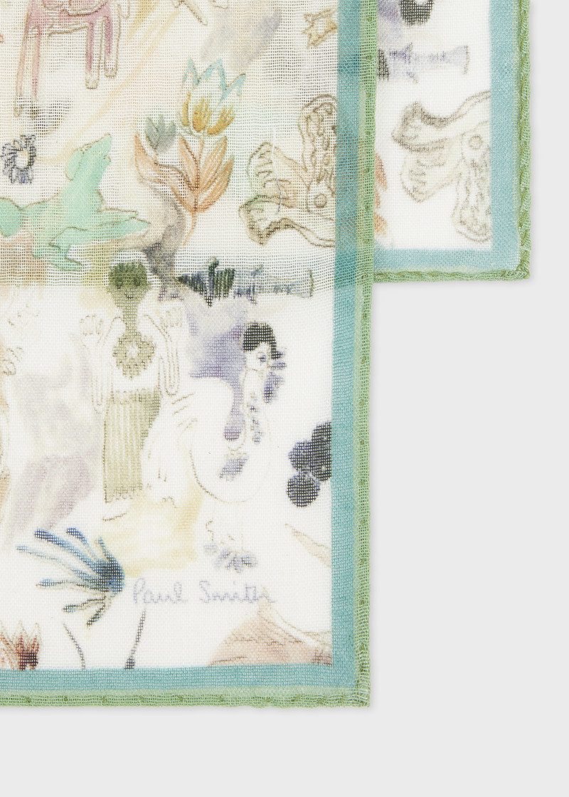 Paul Smith Ecru 'Little Beasts' Scarf outlook