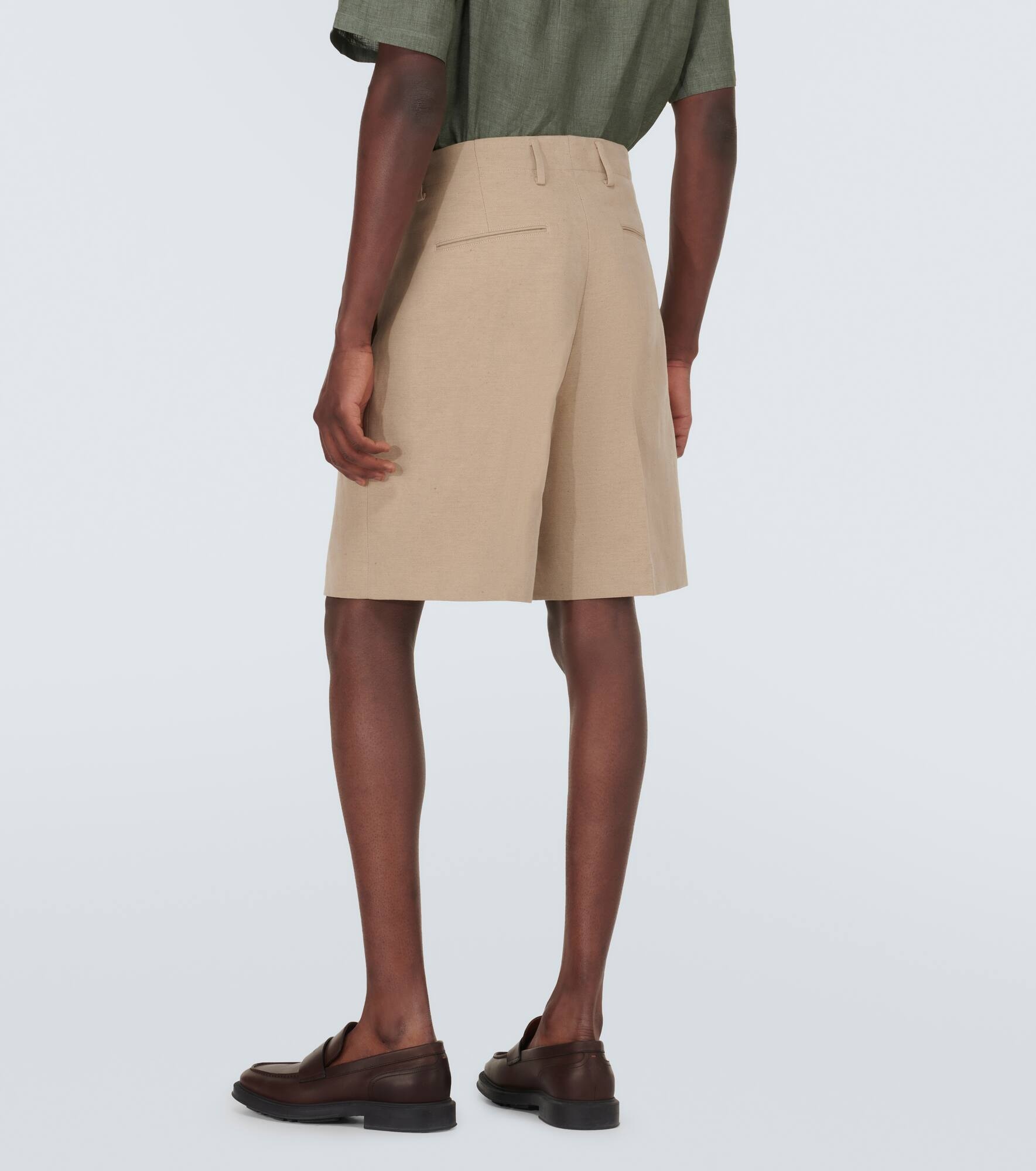 Joetsu cotton and linen Bermuda shorts - 4