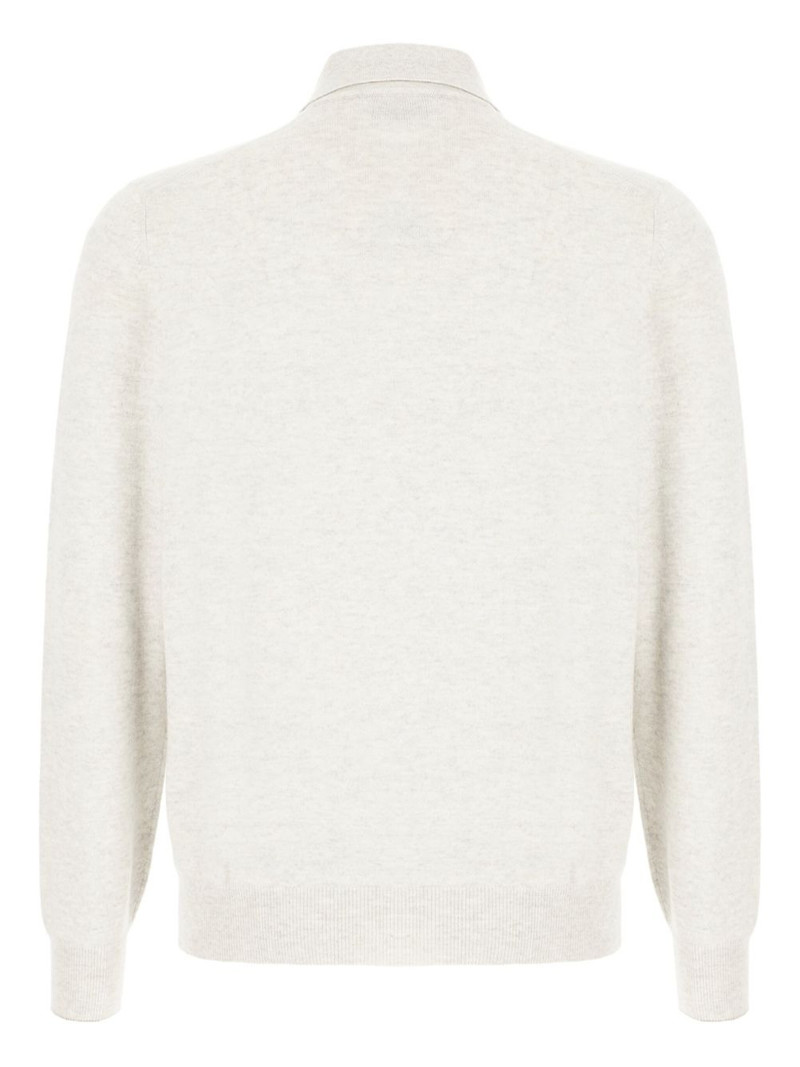 Brunello Cucinelli polo-neck cashmere sweater outlook