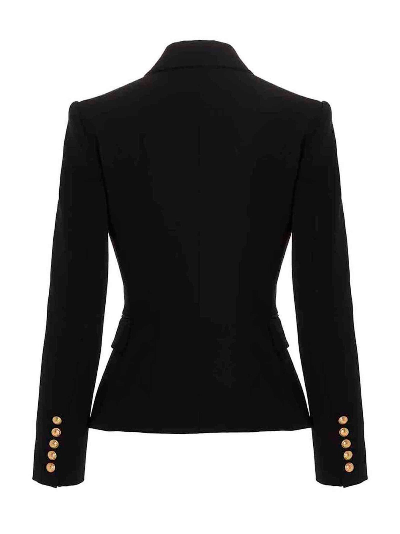 Double Breast Blazer Jacket With Logo Buttons Jackets Black - 2