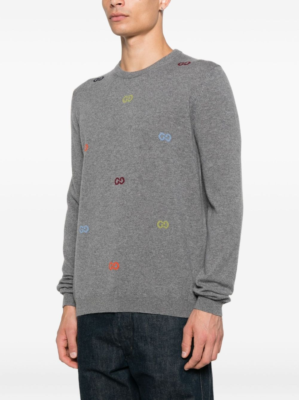 embroidered logo sweater - 3