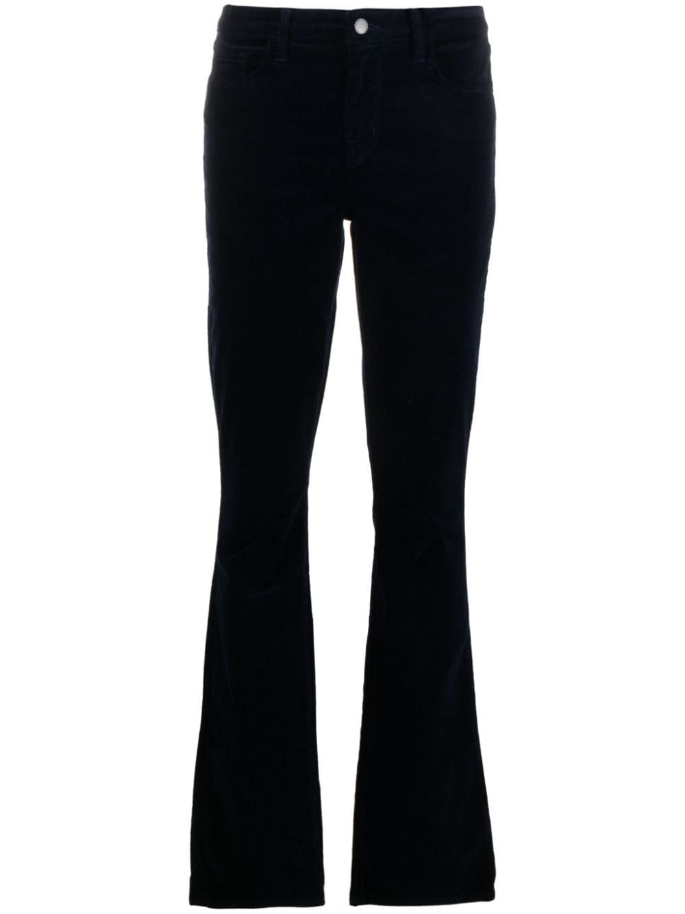 Stevie mid-rise flared velvet trousers - 1