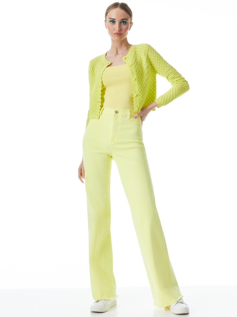 Alice + Olivia BRISA FITTED CROPPED CARDIGAN outlook