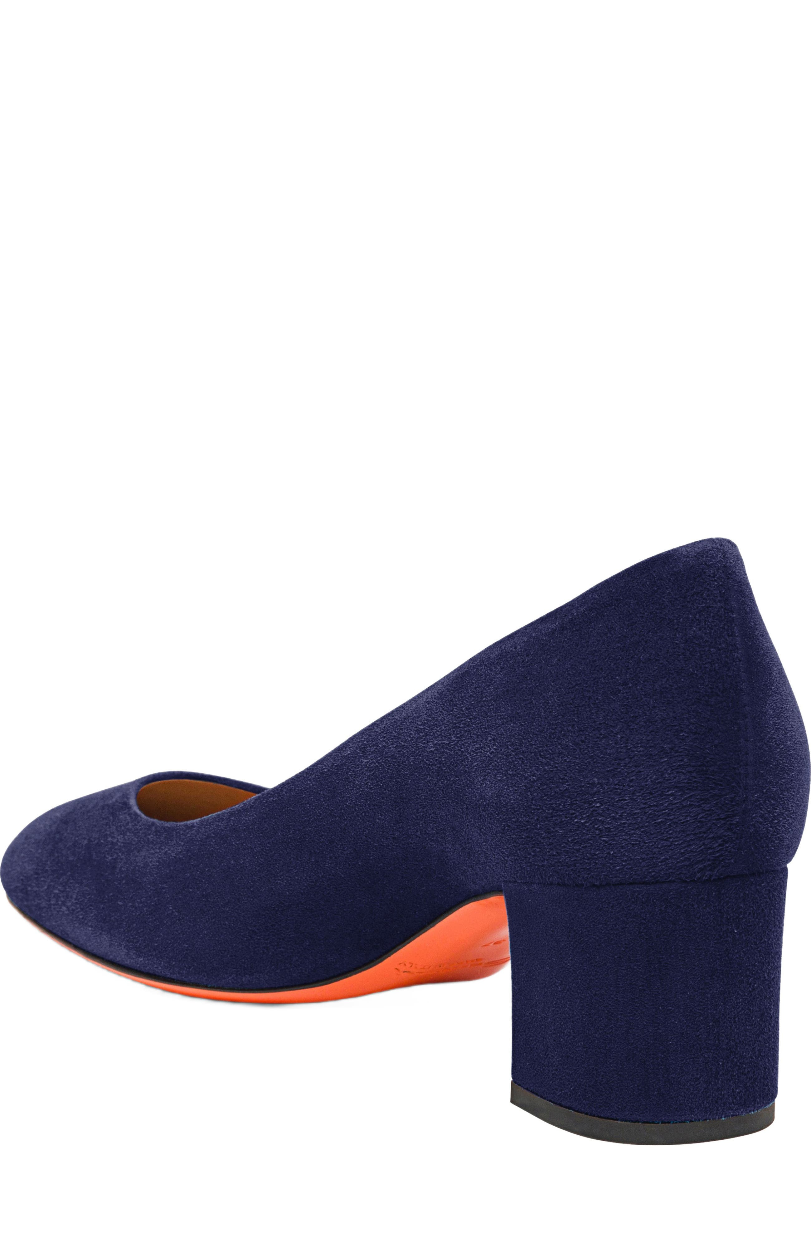 Santoni Women's suede low-heel pump in Blue at Nordstrom - 3