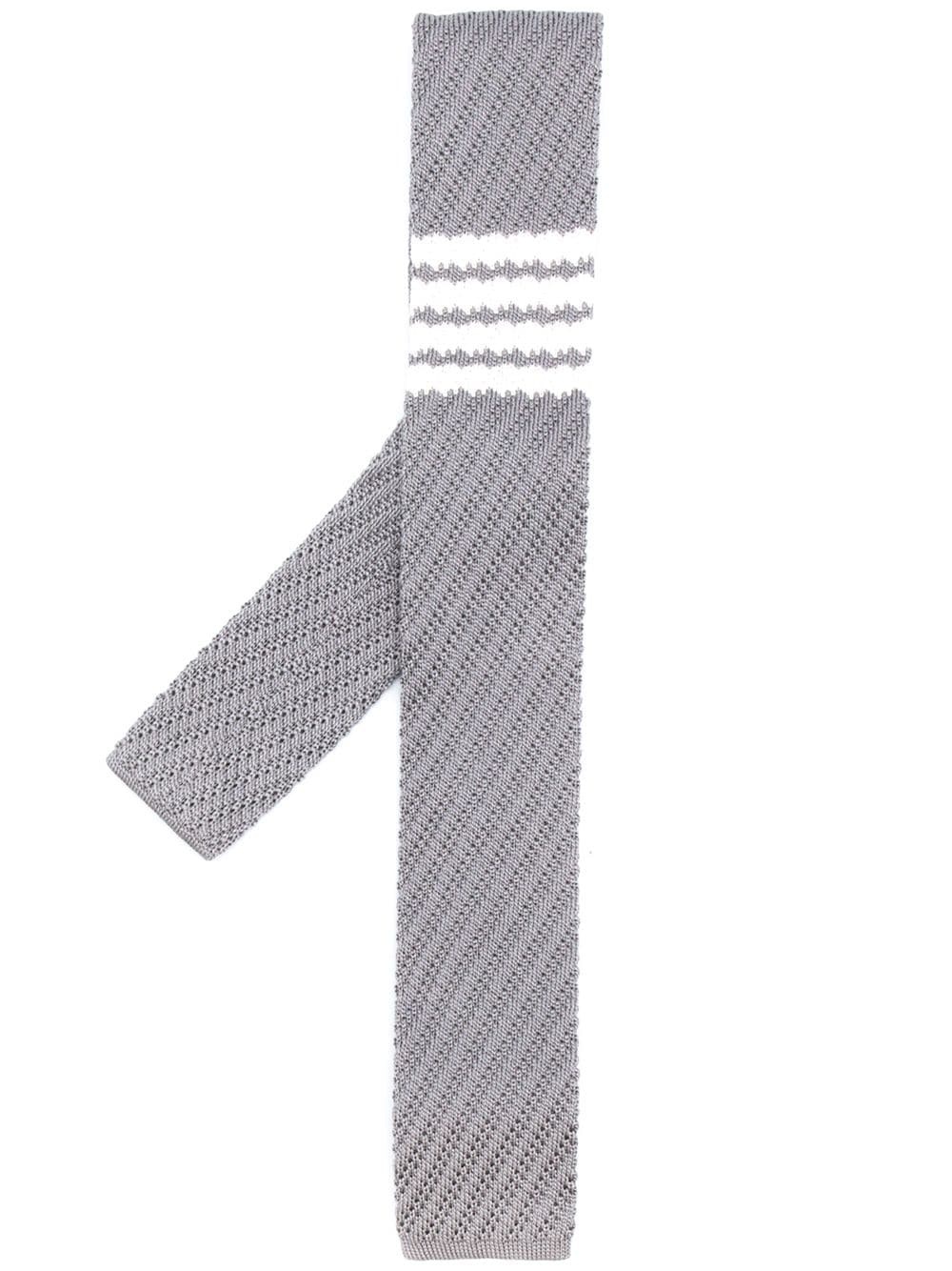 4-Bar knitted silk tie - 1