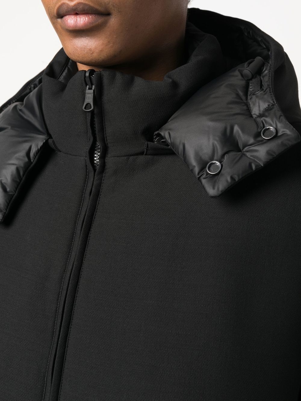 zip-up hooded coat - 5