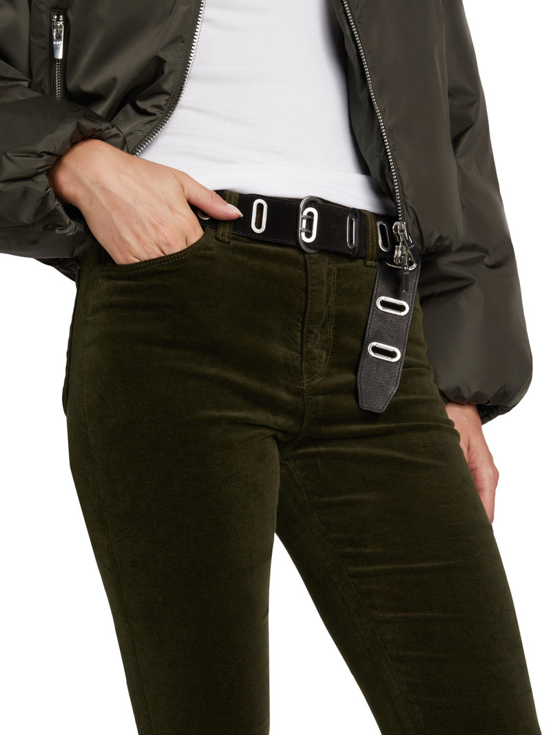 Women's Stevie High-Rise Velvet Straight-Leg Jeans - Pine 6