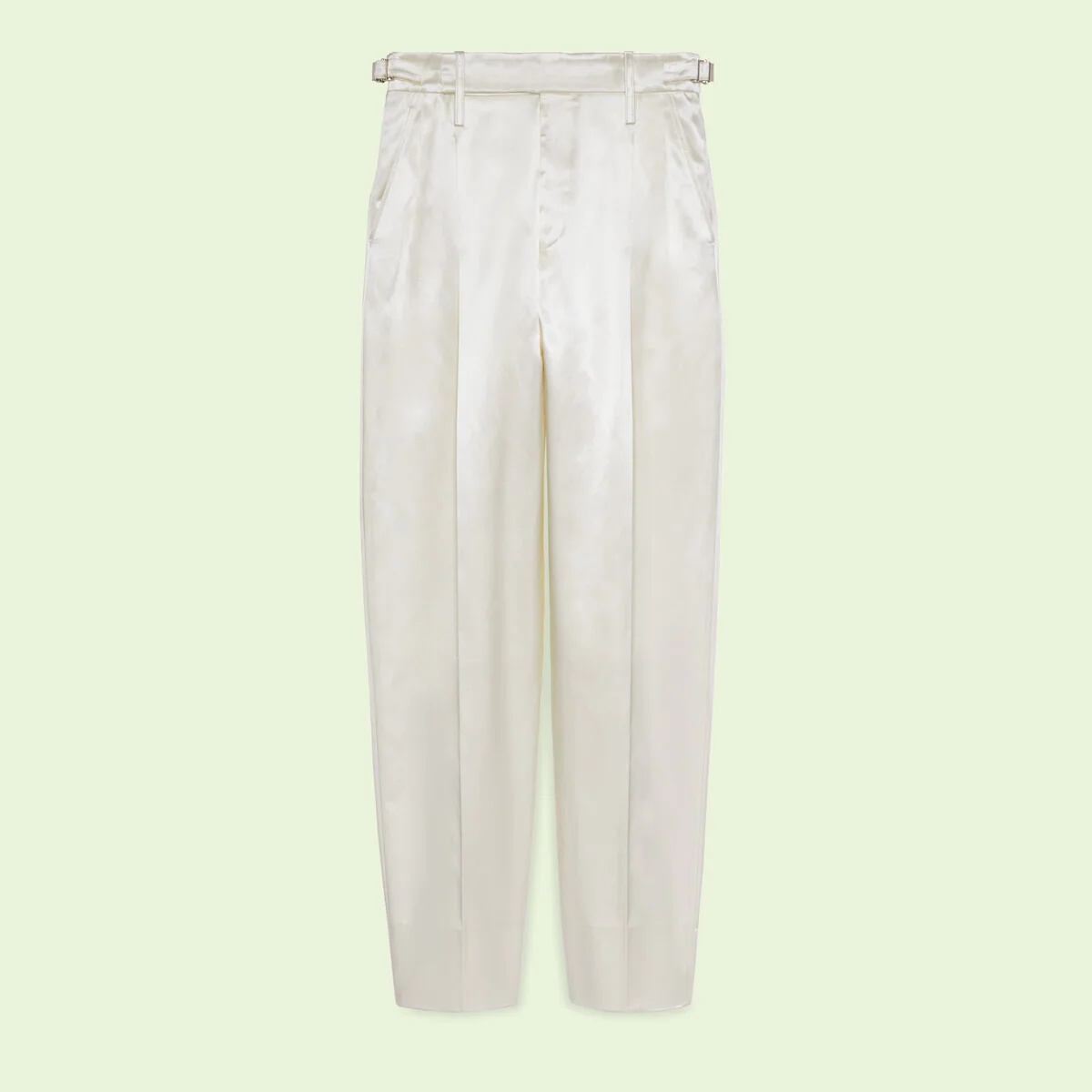 Wool pants with self-tie belt - 1