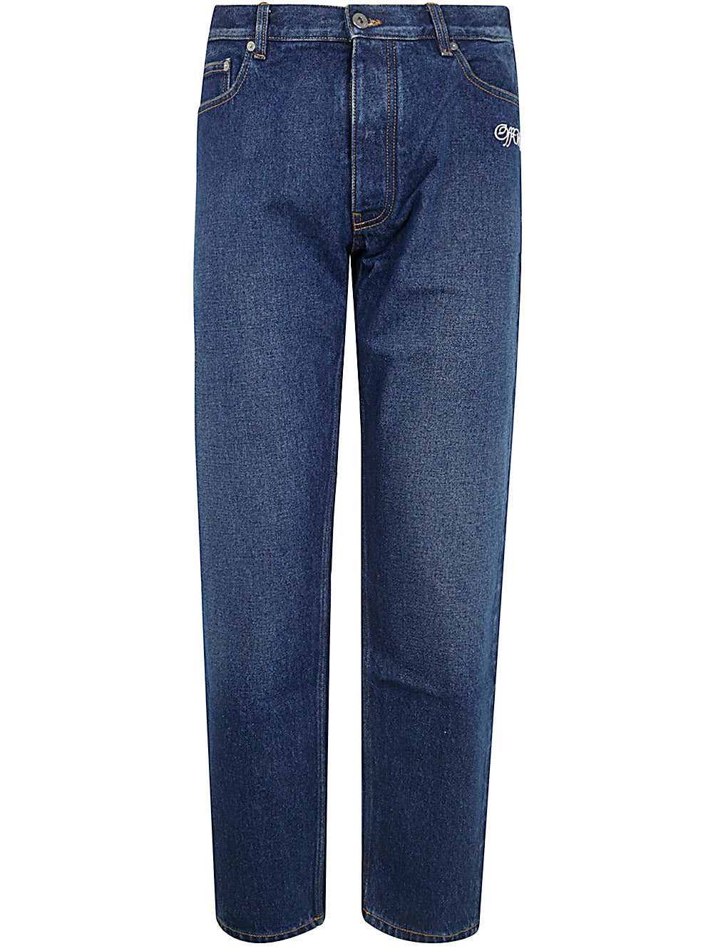 Off White Men Script Taperered Jeans - 6