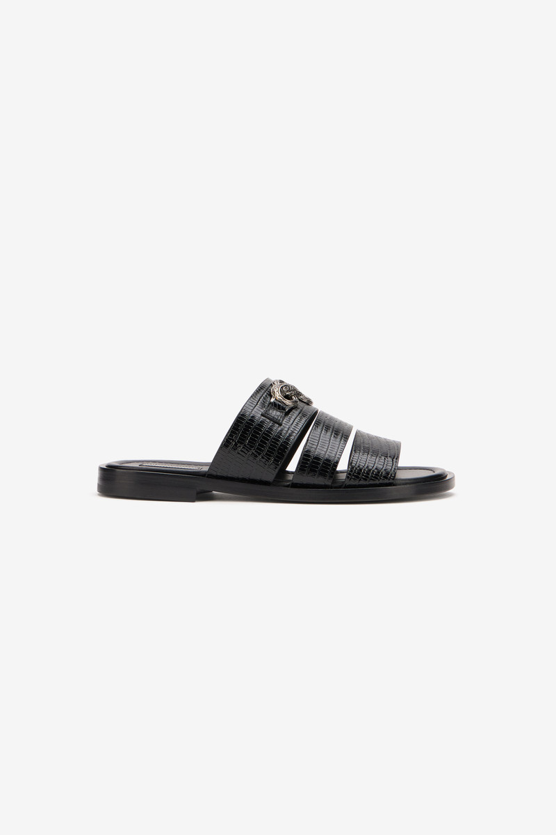Black Leather Sandals 1