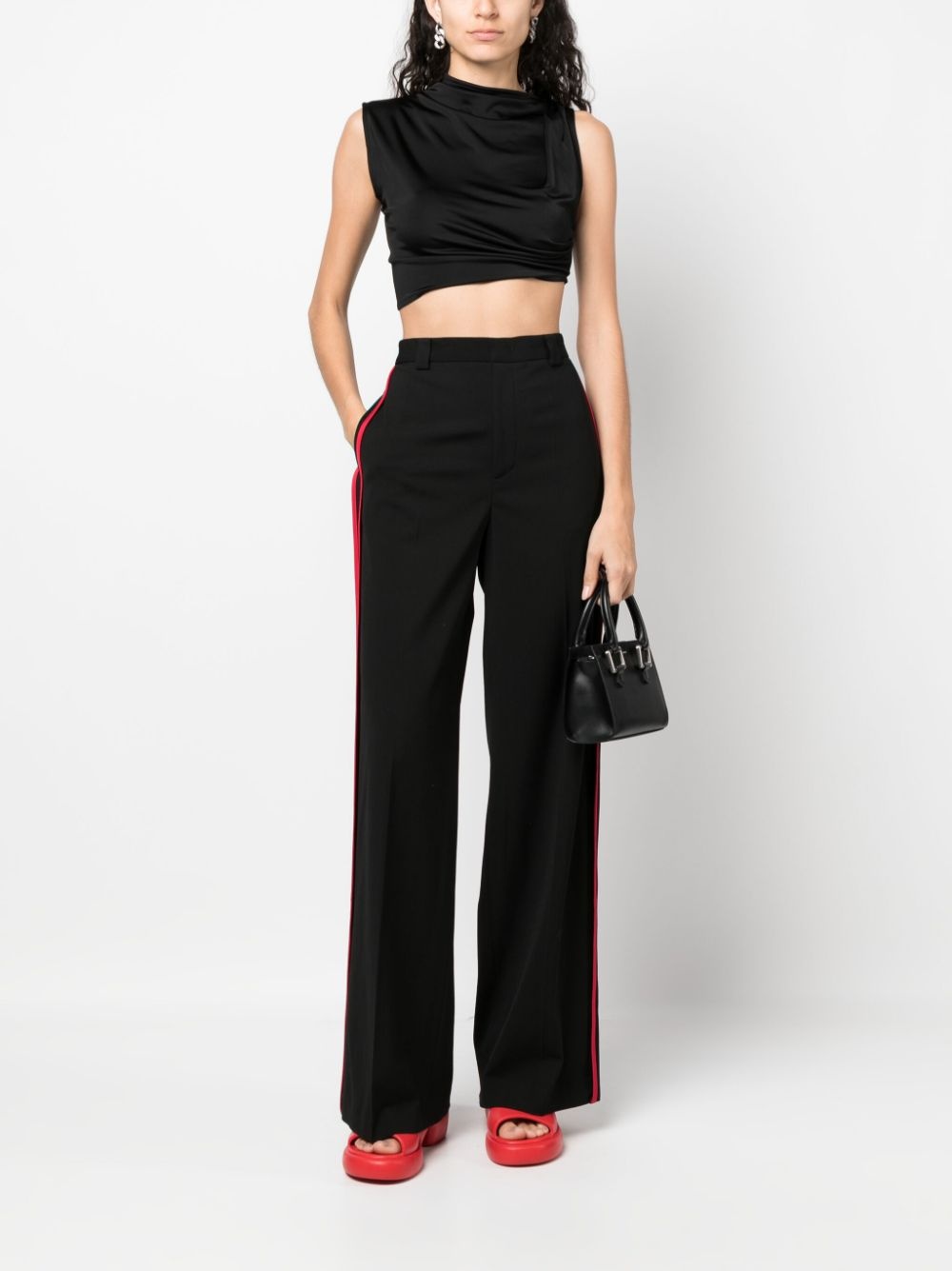 stripe-detailing tailored-cut trousers - 2