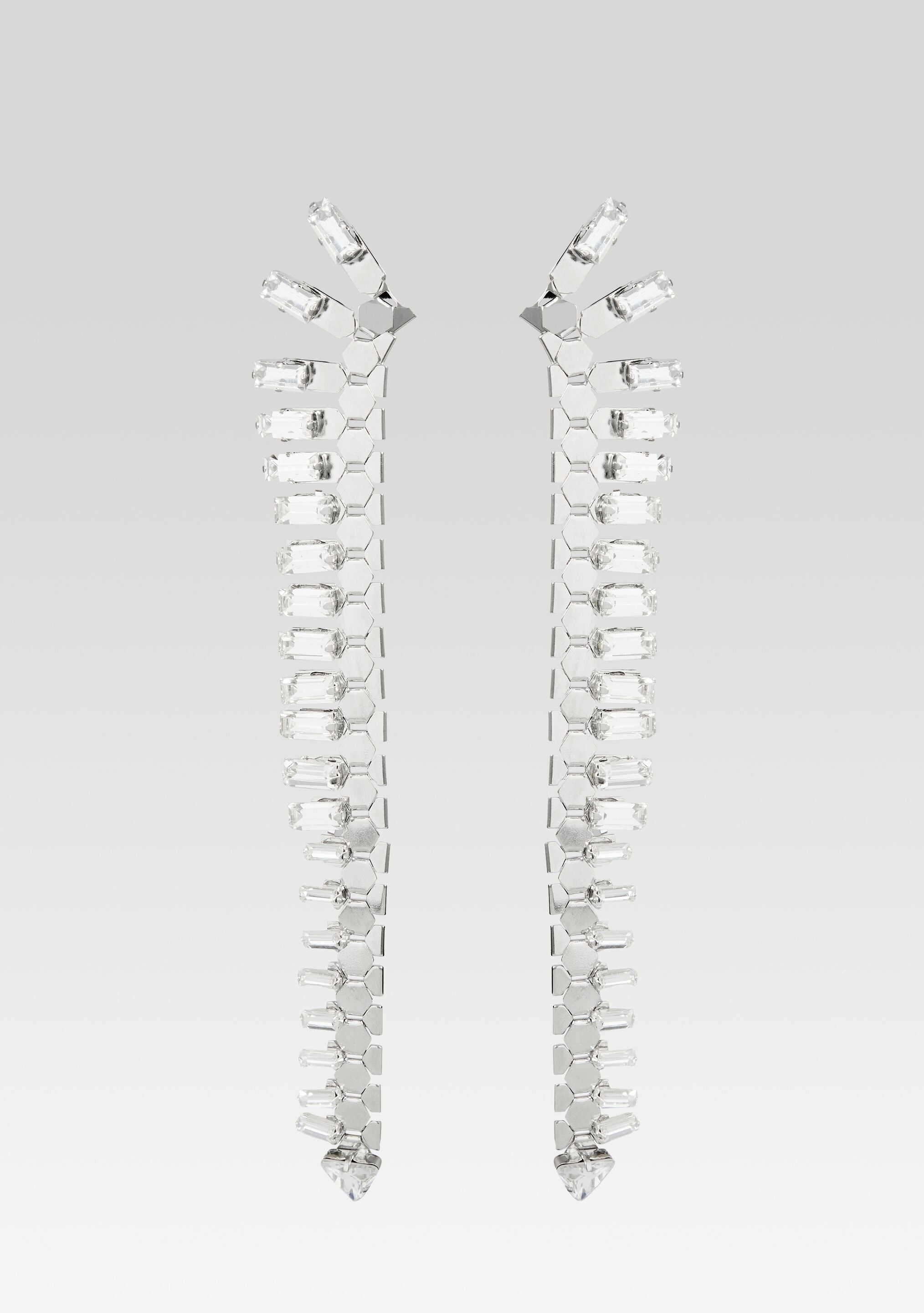 SNAKE SKIN CRYSTAL EARRINGS - 1