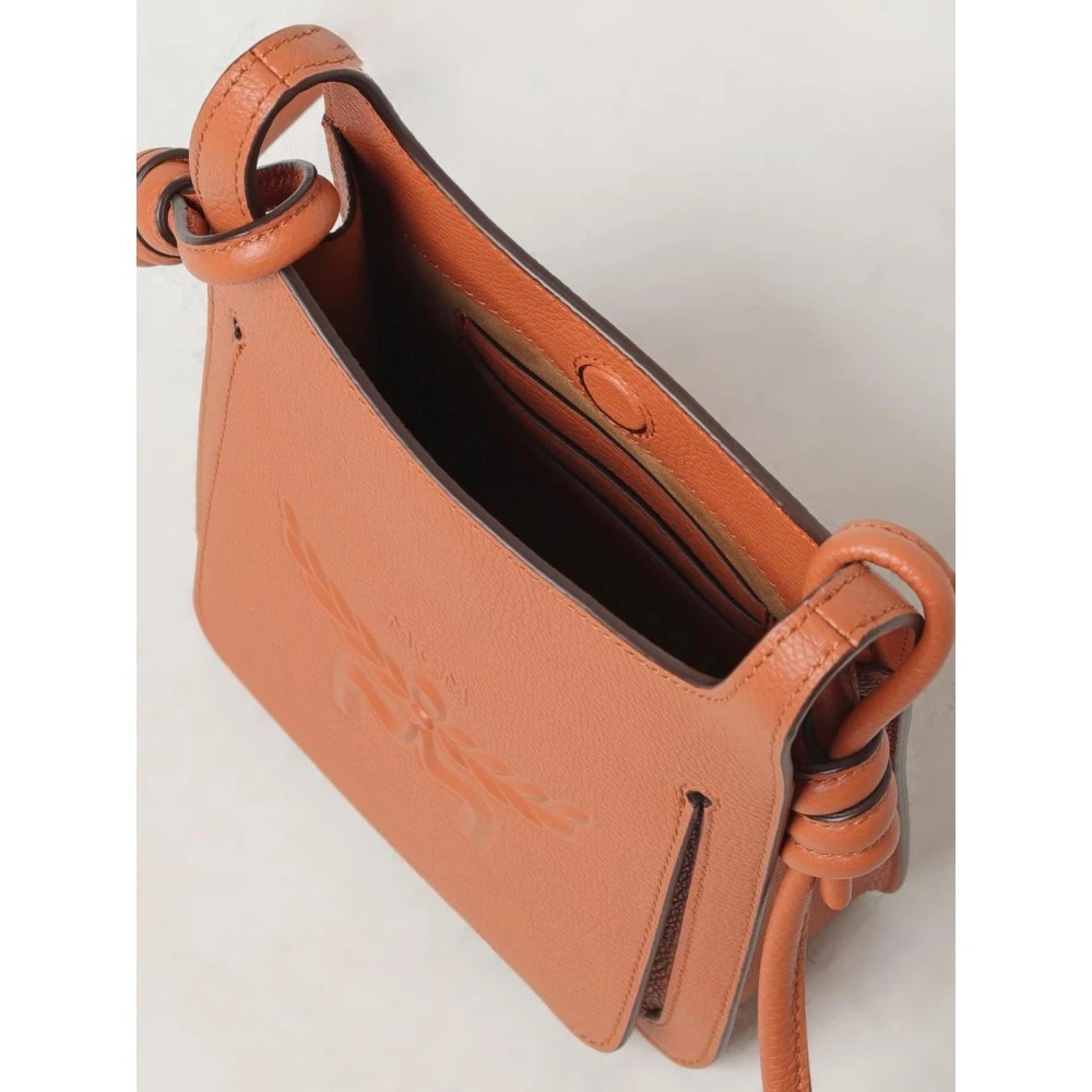 ORANGE LEATHER SHOULDER BAG - 3