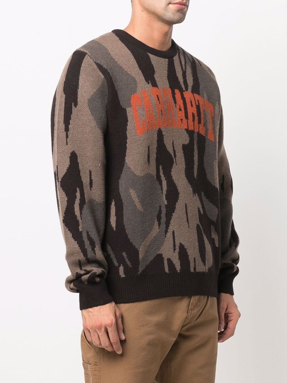 University Script camouflage-knit jumper - 3