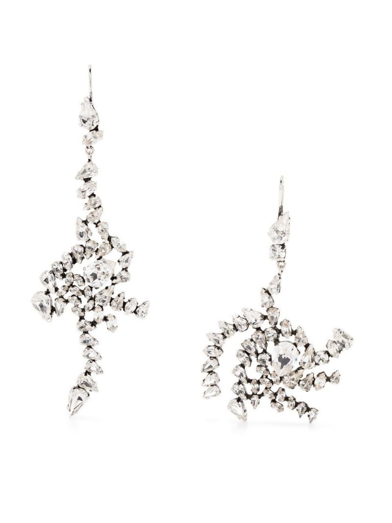 crystal drop twist earring - 2