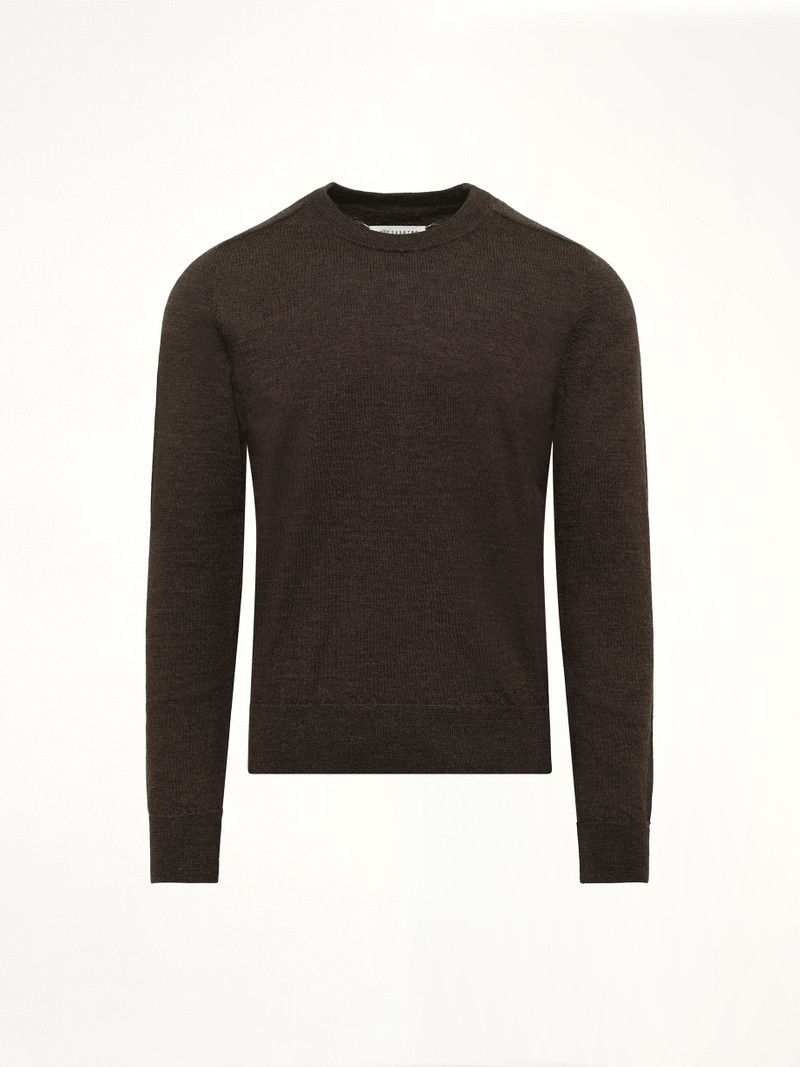 Maison Margiela Gauge 12 Knit Sweater in Dark Brown outlook