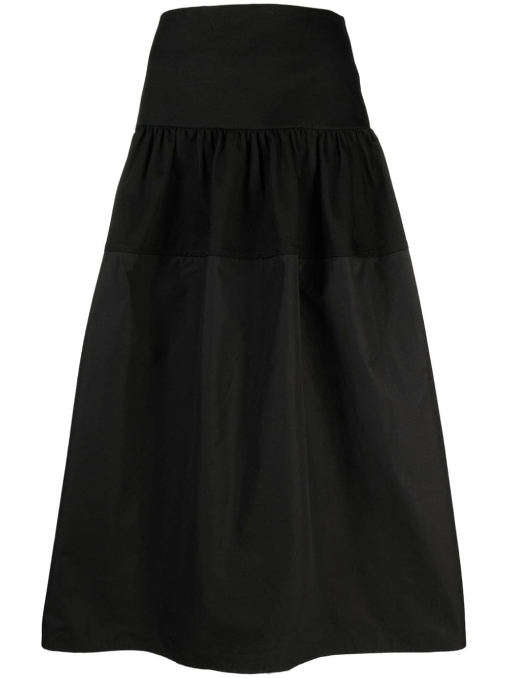 tiered cotton skirt - 1