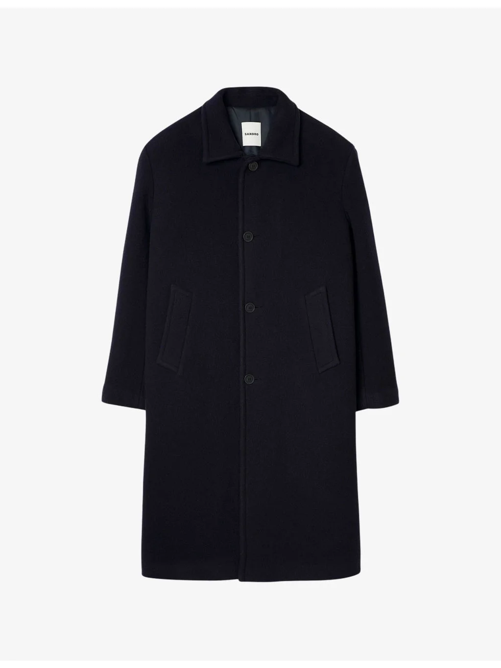 Long Wing-Collar Wool And Cashmere-Blend Coat - 1