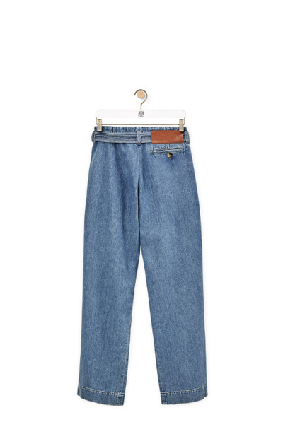 Loewe Belted high waist jeans in cotton outlook