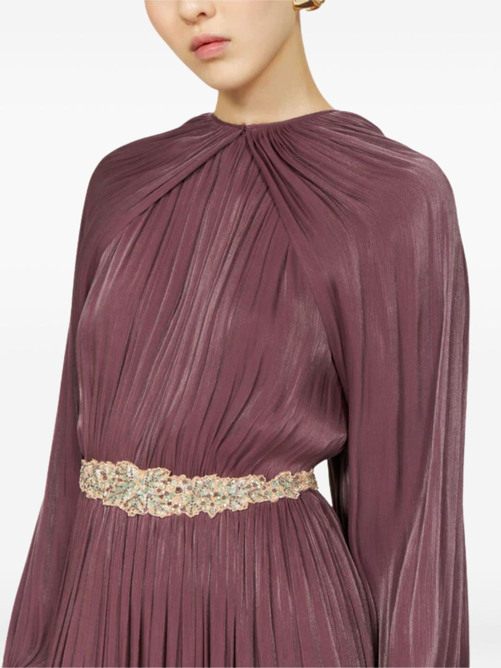 pleated embellished dress - 5