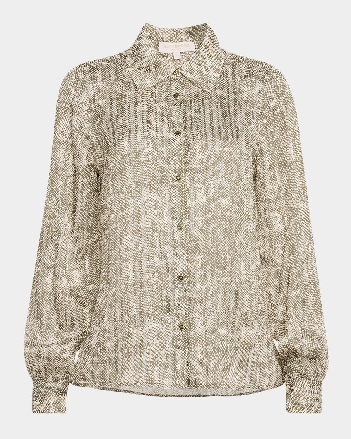 Pauline Button-Front Silk Blouse - 1
