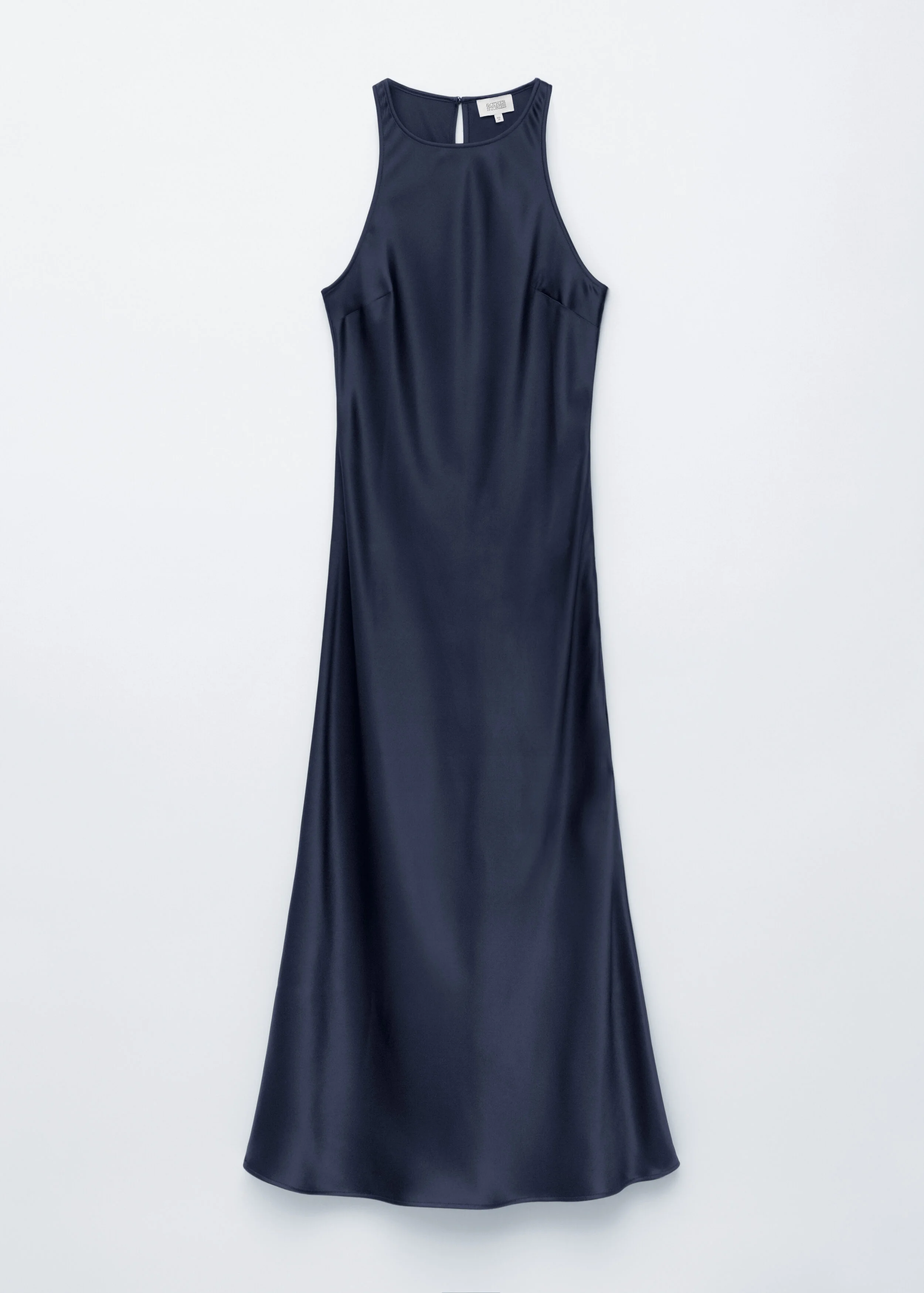 Sleeveless Satin Midi Dress - 1