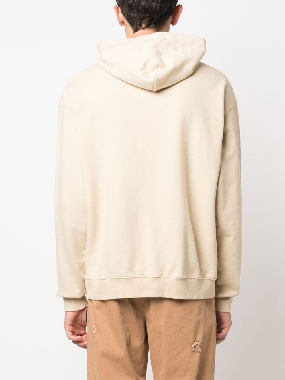 embroidered-logo cotton hoodie - 4