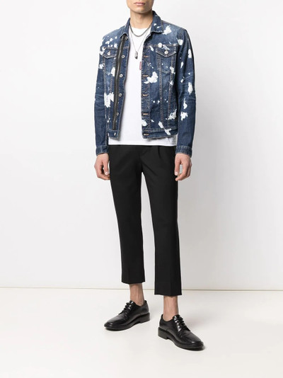 DSQUARED2 paint splatter denim jacket outlook