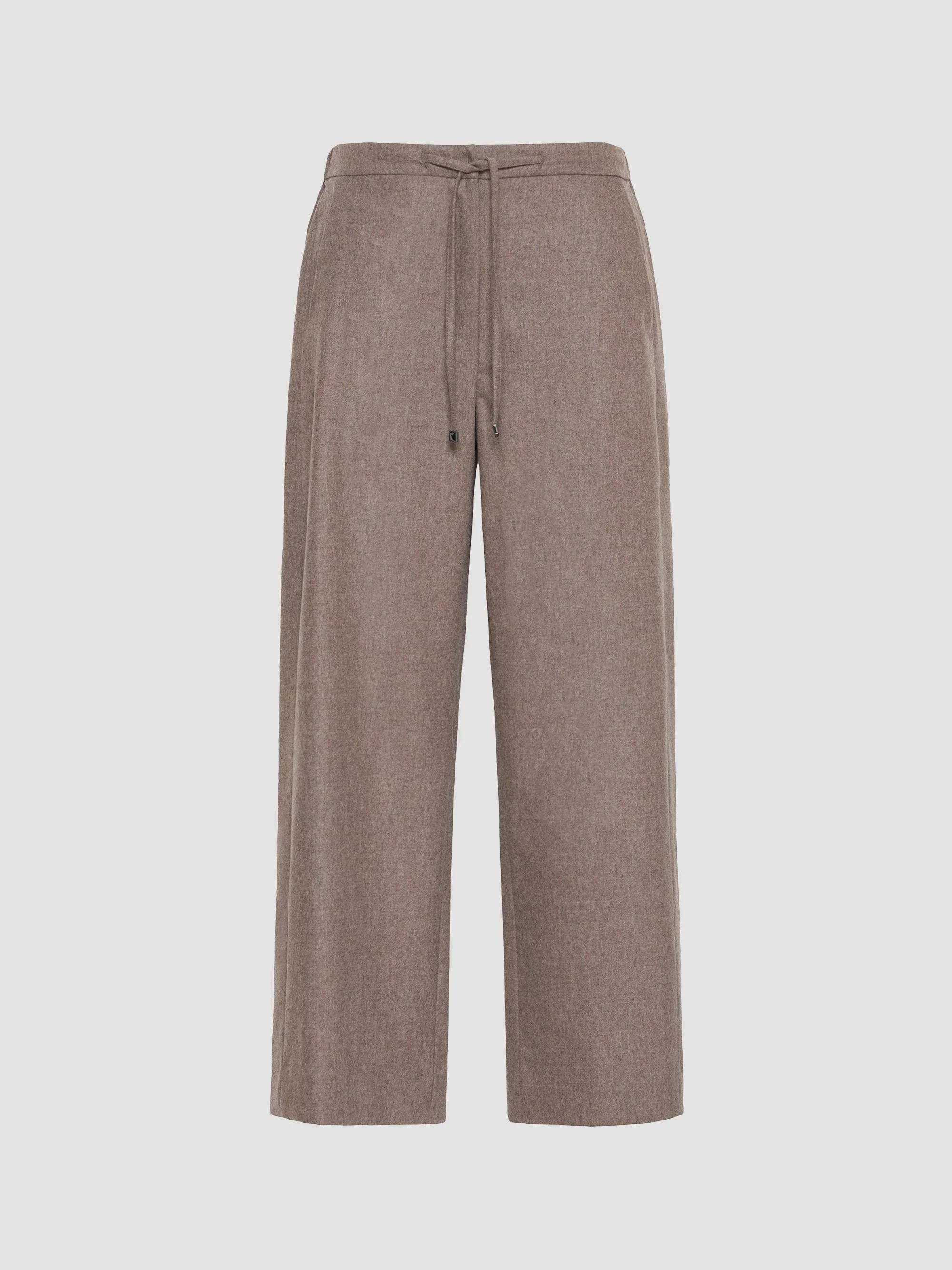 Women's Stretch Wool Joggers Style Trousers - Turtledove - 1