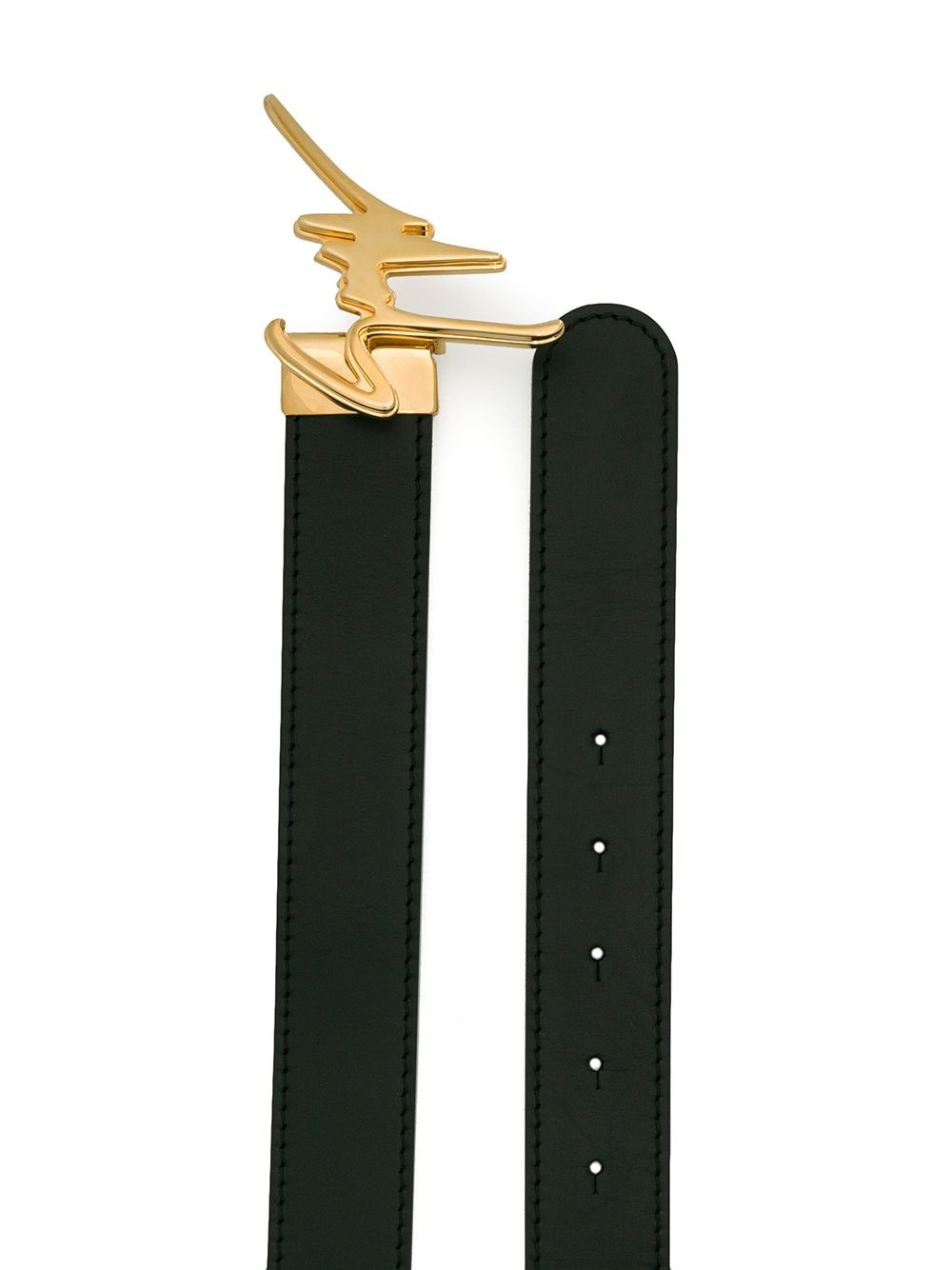 gold logo plaque belt - 2