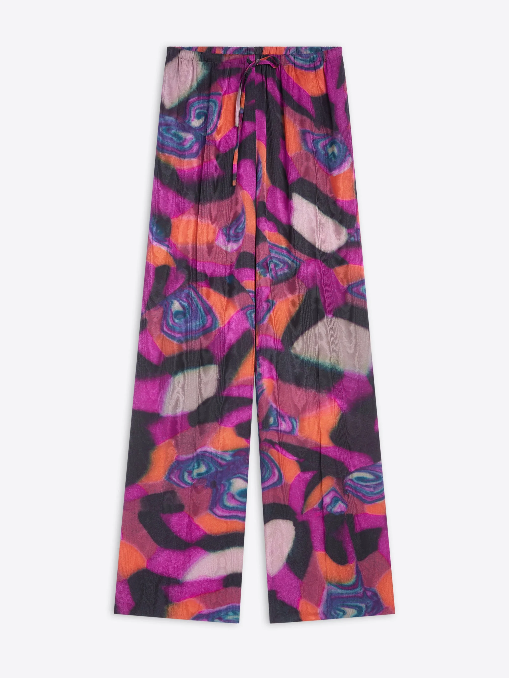 ELASTICATED MOIRÉ PANTS - 1