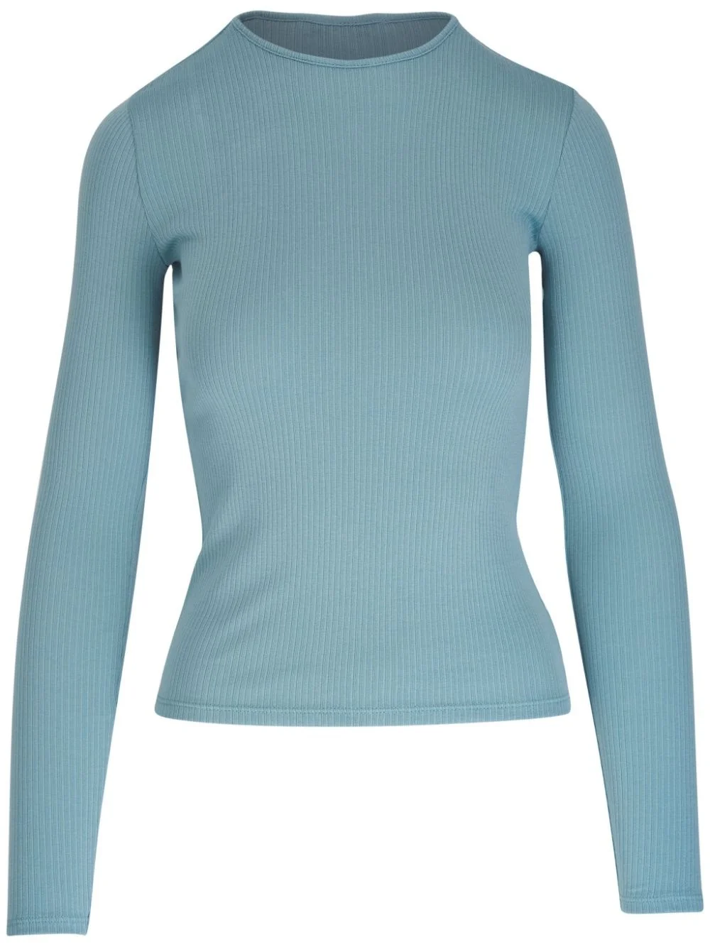 ribbed-knit cotton T-shirt - 1