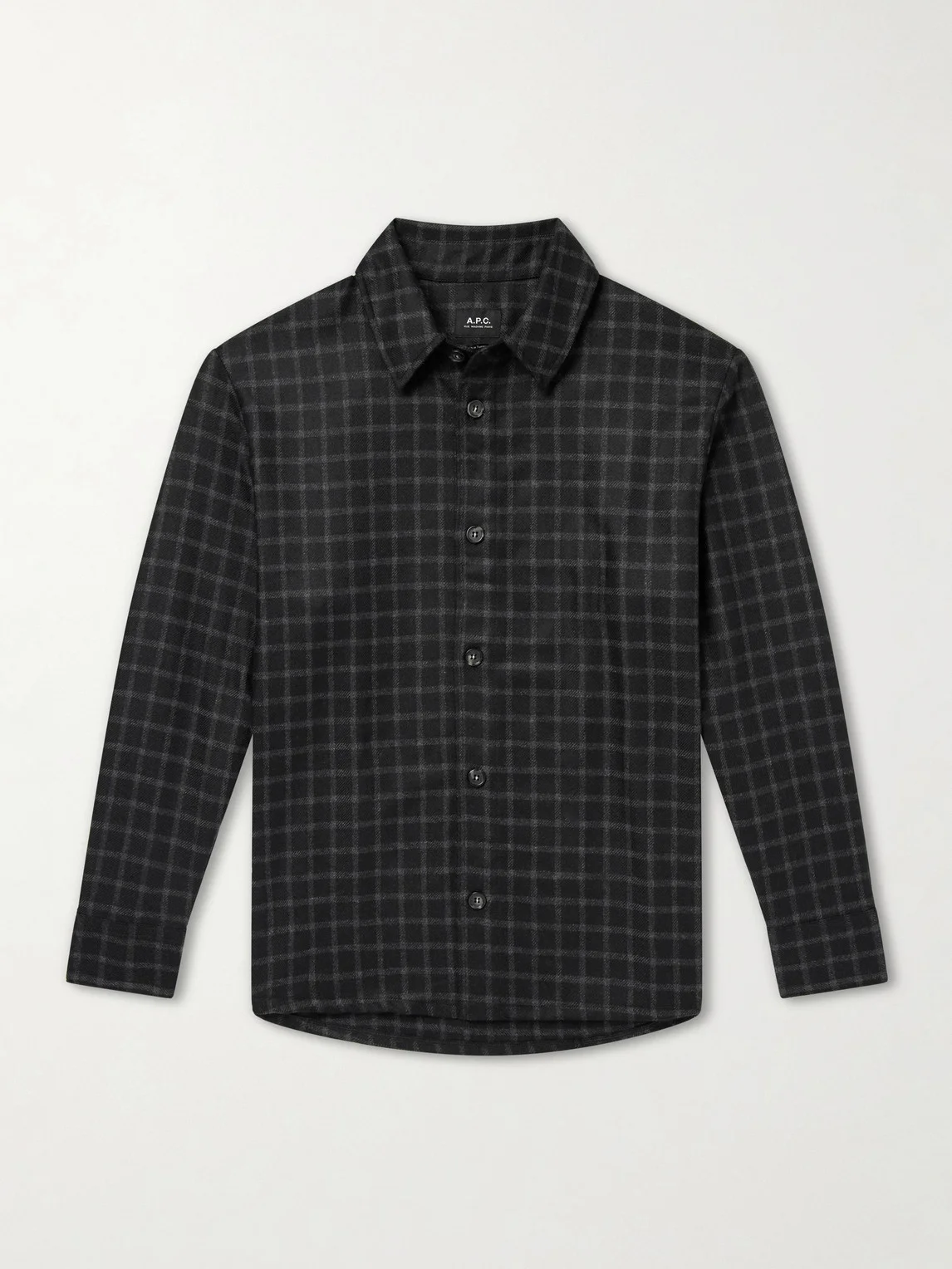 Bobby Checked Wool-Blend Twill Shirt - 1