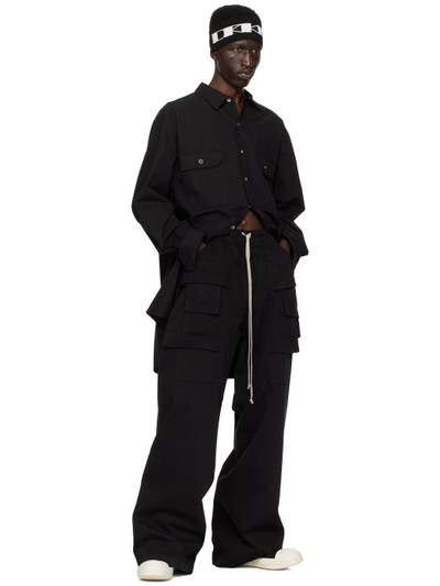 Rick Owens DRKSHDW Black Creatch Cargo Pants outlook