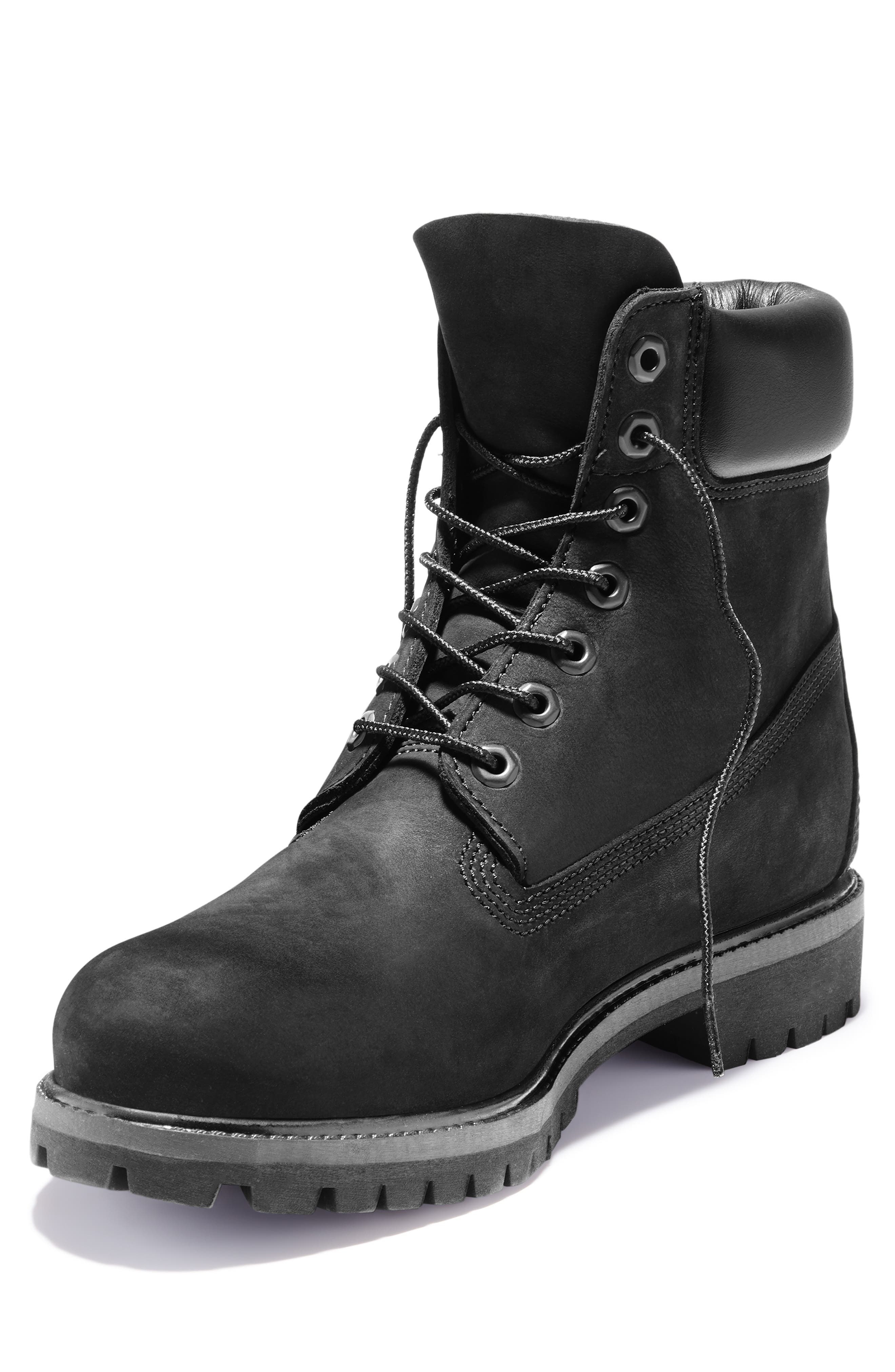 Timberland 6-Inch Premium Waterproof Boot in Black/Black at Nordstrom - 9