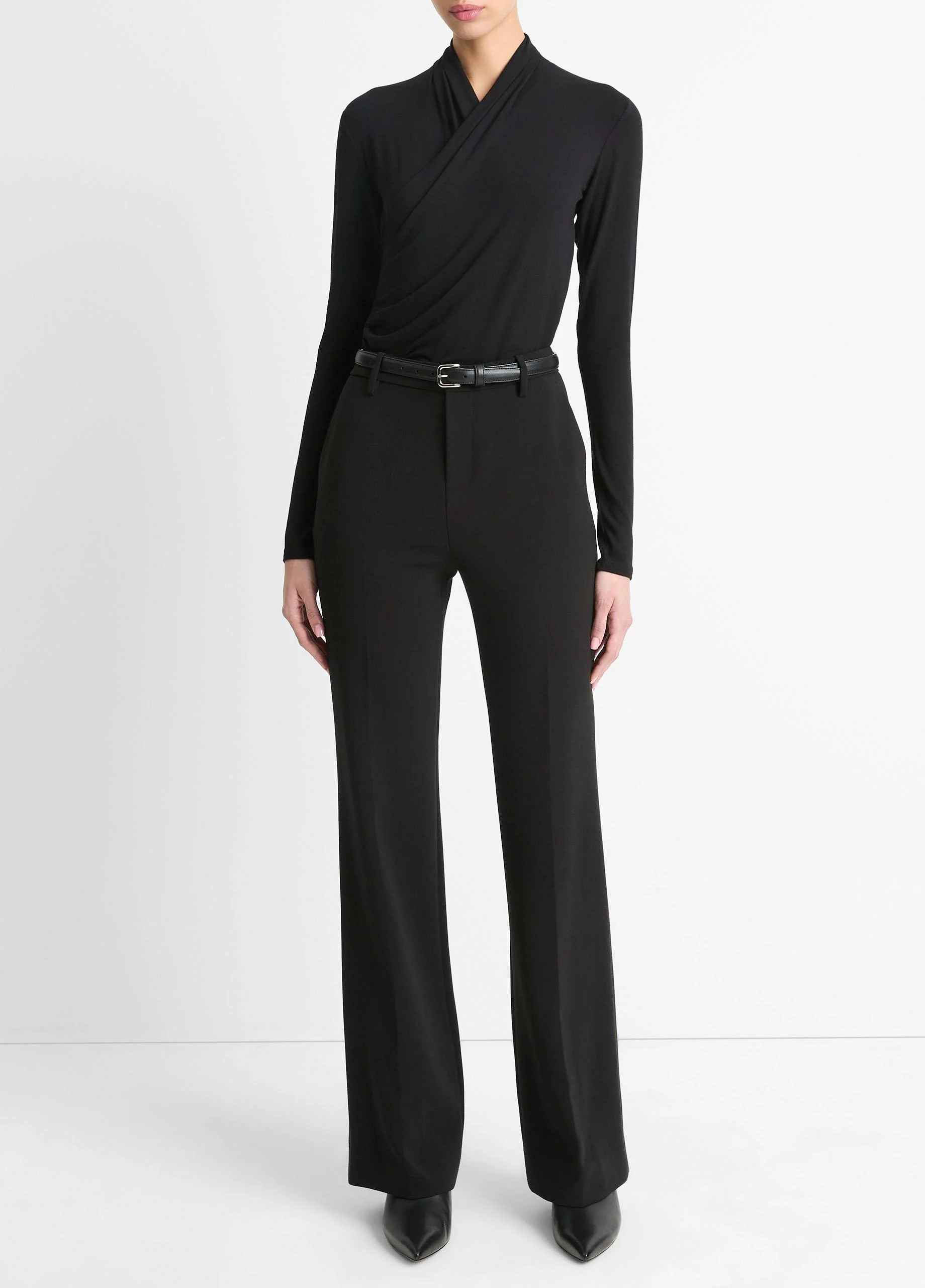 Fixed Wrap Long-Sleeve Top - 1