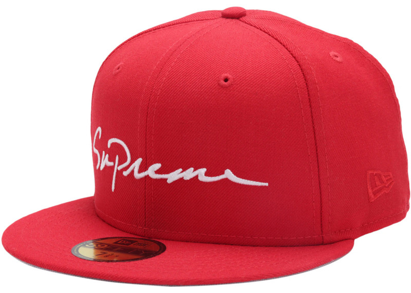Supreme Supreme Classic Script New Era Cap Red outlook