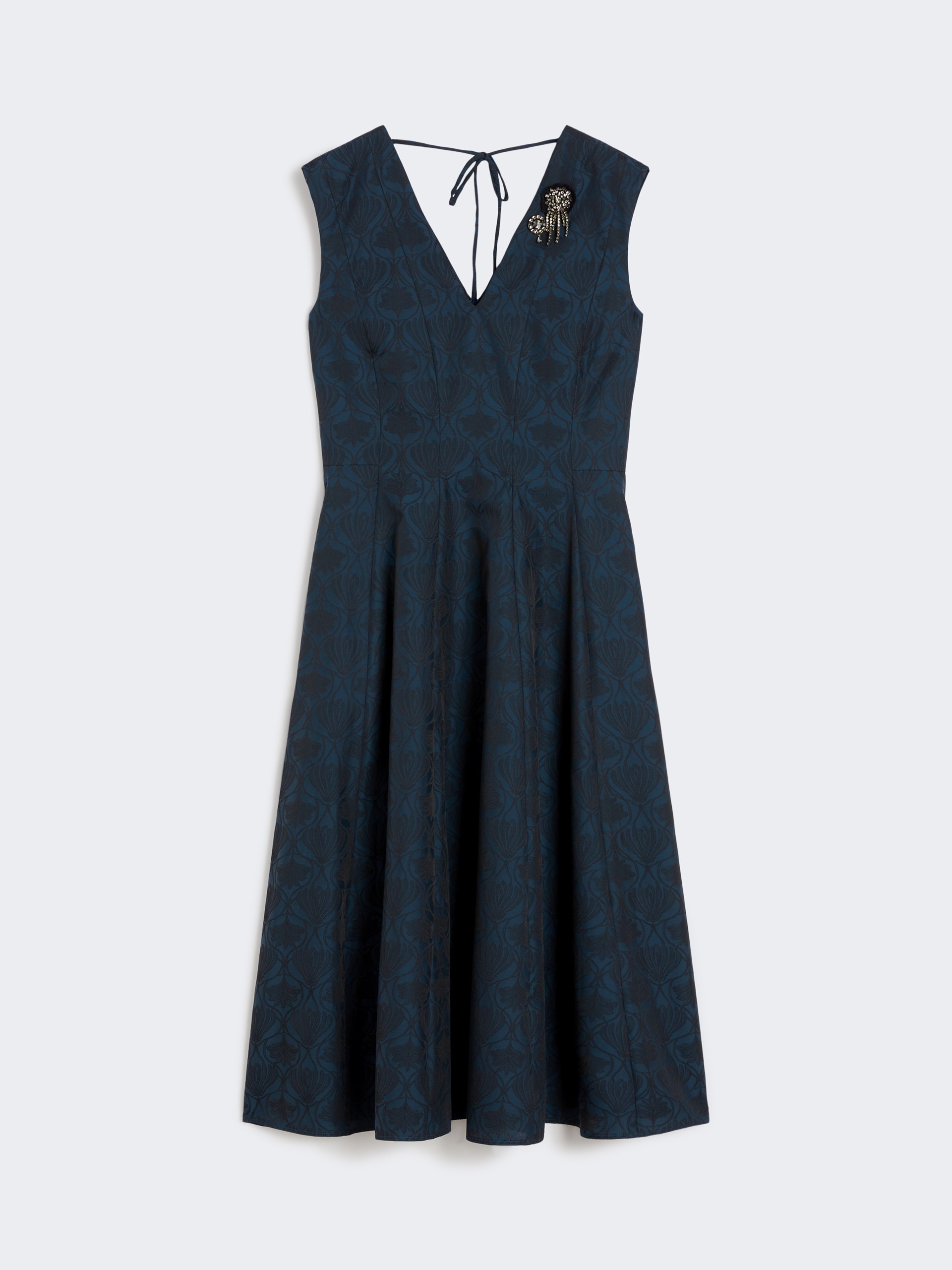 LAUREN Flared jacquard dress - 1
