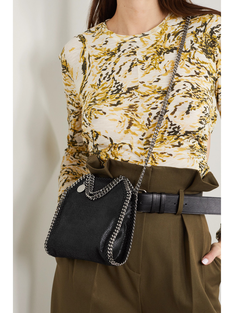 Stella McCartney + Net Sustain The Falabella Tiny Vegetarian Leather Shoulder Bag outlook