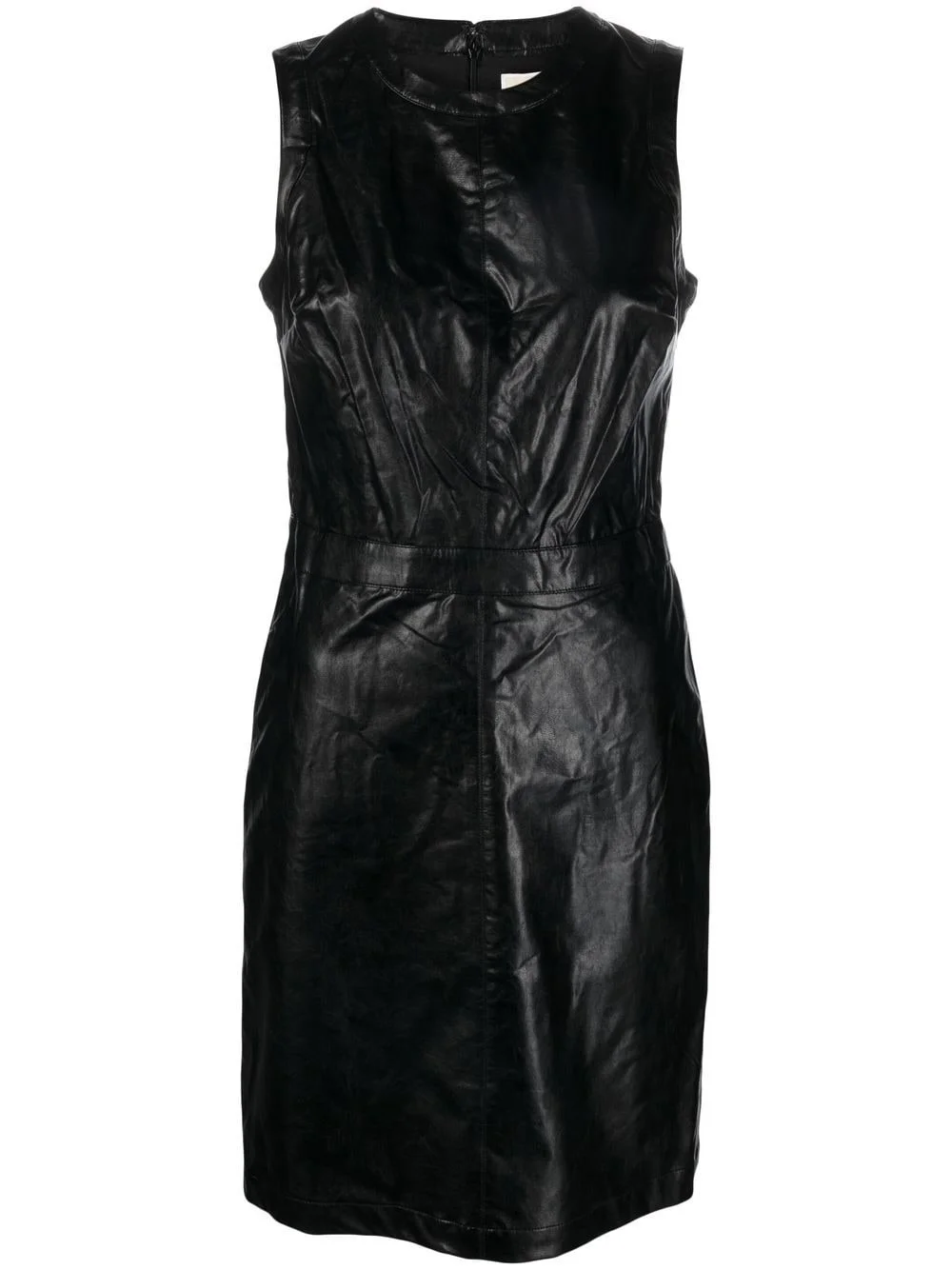 faux leather mini dress - 1