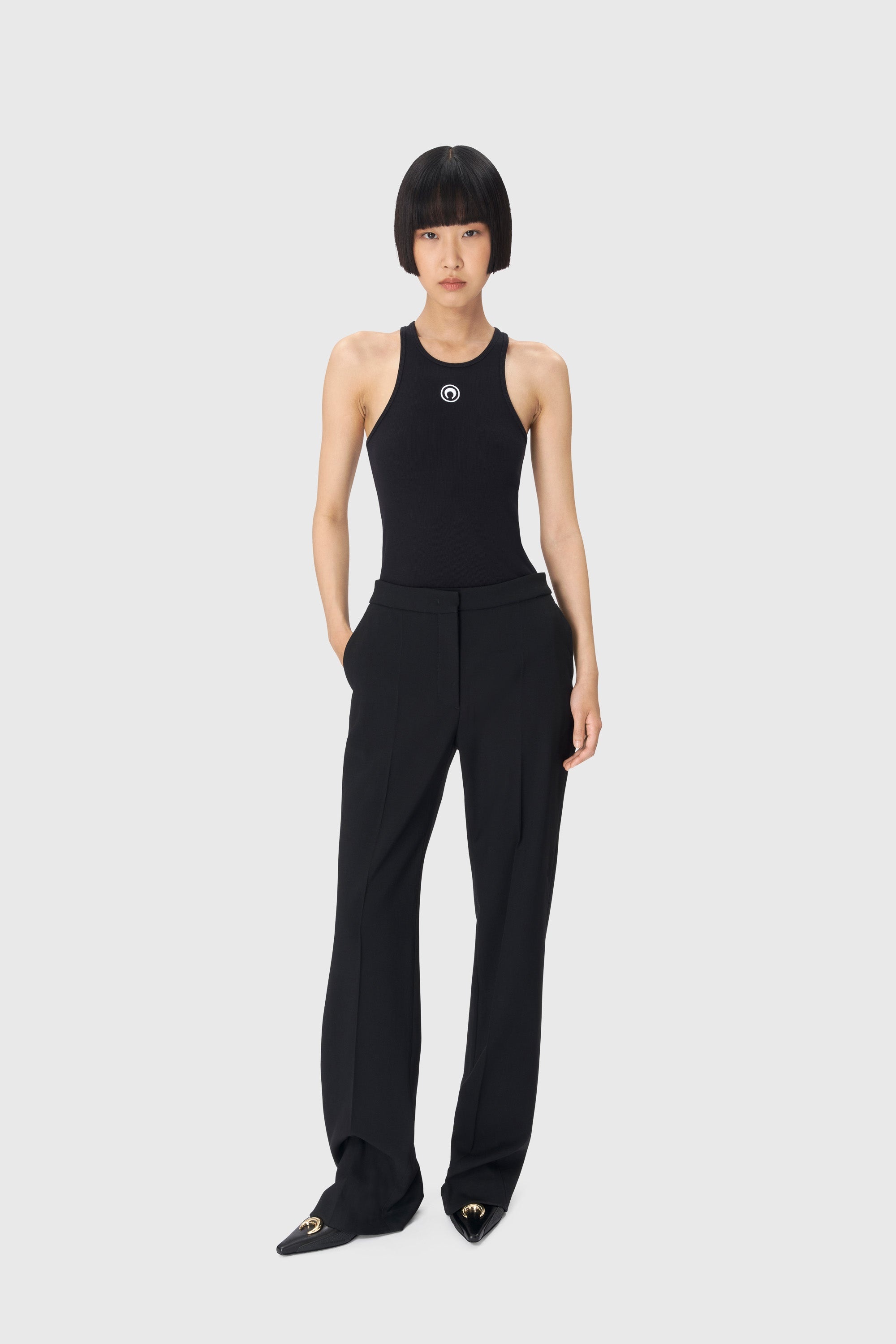 Moon Logo Ribbed Jersey Tank Top - 2