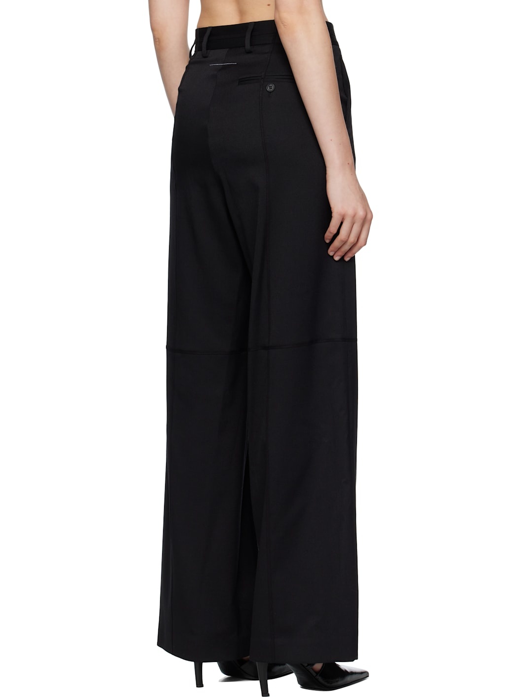 Black Tailoring Wool Trousers - 3