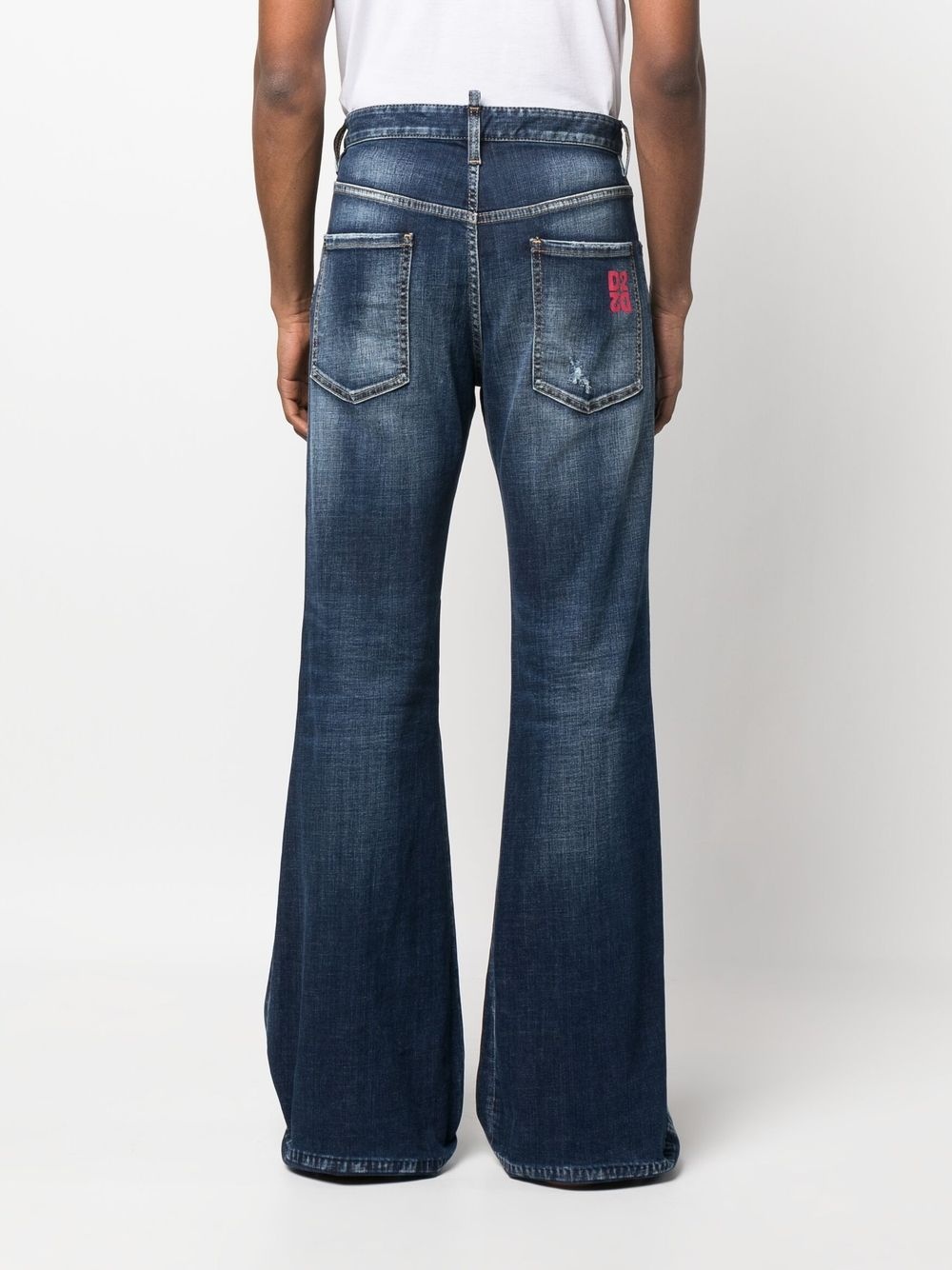 patchwork wide-leg jeans - 4