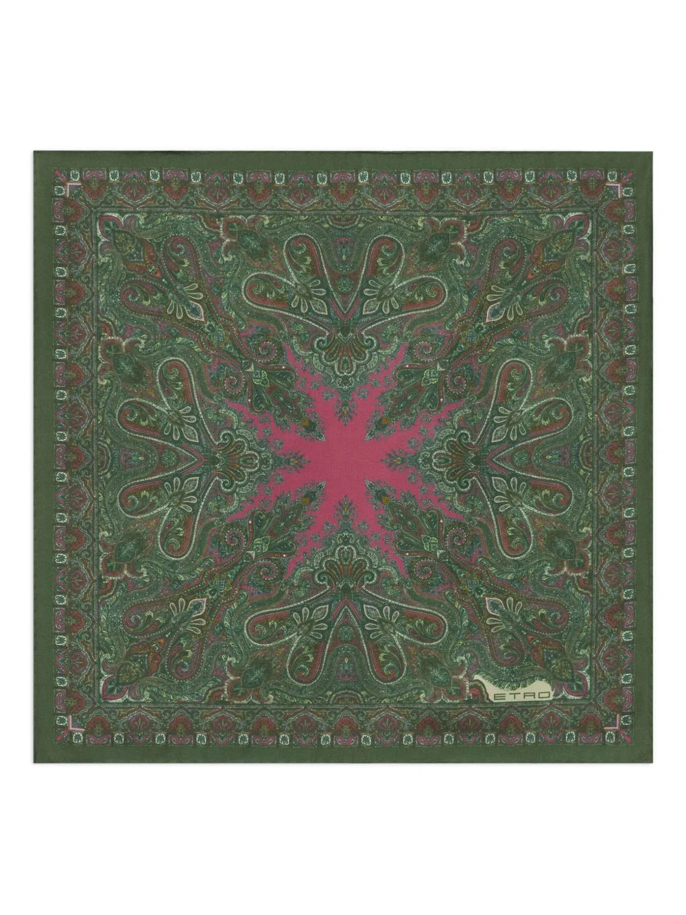 floral paisley silk pocket square - 1