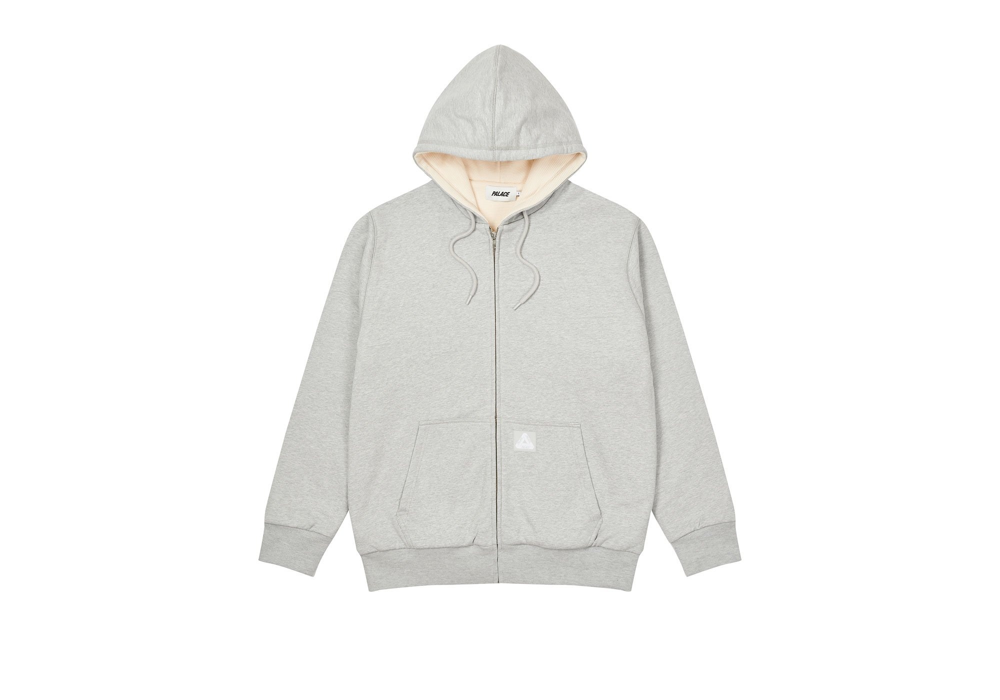 PATCH THERMAL ZIP HOOD GREY MARL - 1